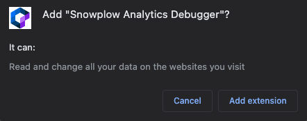 Chrome extension prompt